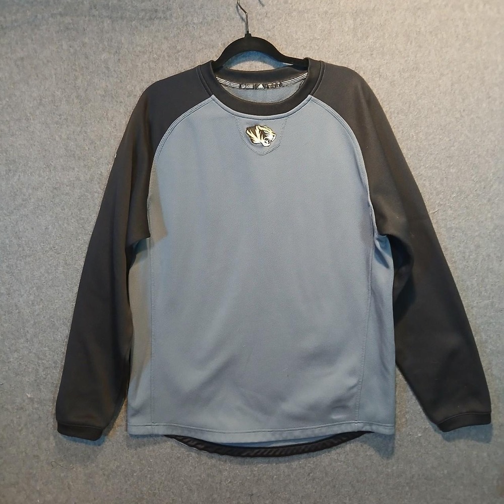 Adidas L long sleeve Mizzou Tigers fleece pull over Mens Sports Football College